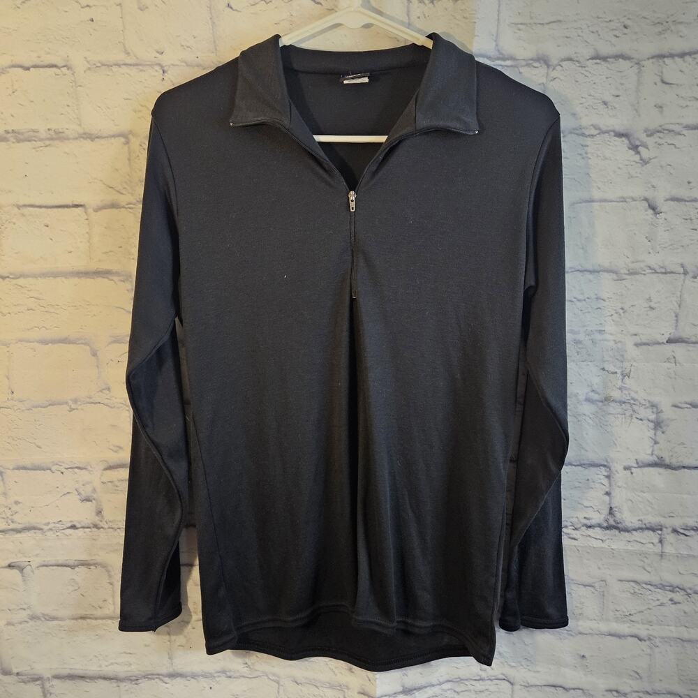 Vintage Patagonia Capilene Base Layer Womens S Black Quarter Zip Made in USA